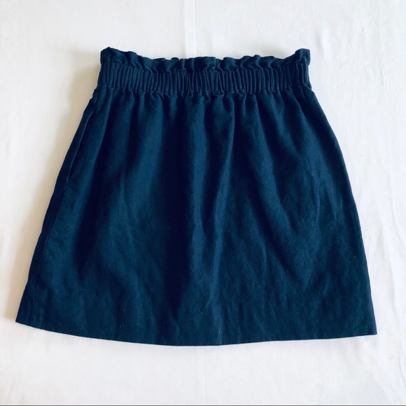 J. Crew Dresses & Skirts - J.crew navy paper bag style mini skirt size 0
